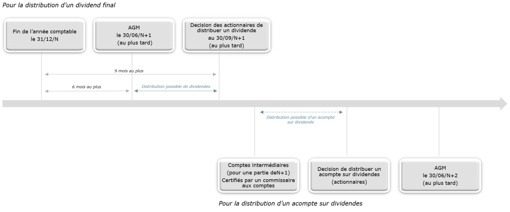 La distribution de dividendes en schémas - france